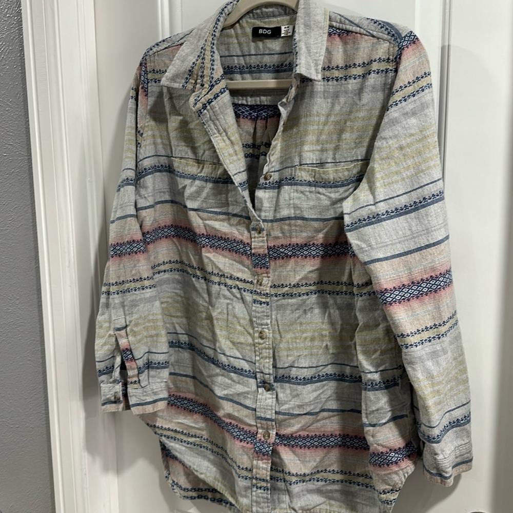 BDG Button Down Colorful Shirt - Picture 1 of 9